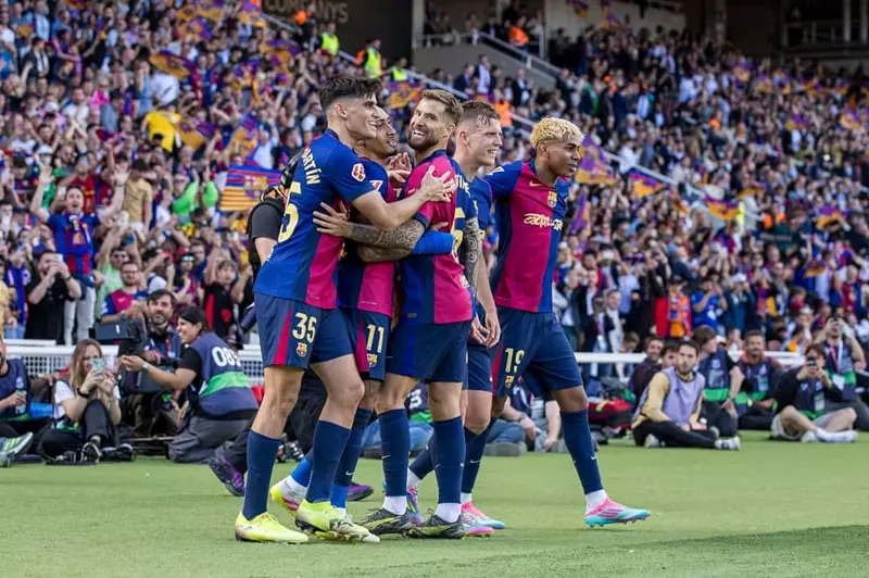 برشلونة يختتم رحلته في الدوري الإسباني بانتصار مثير على أتلتيك بلباو